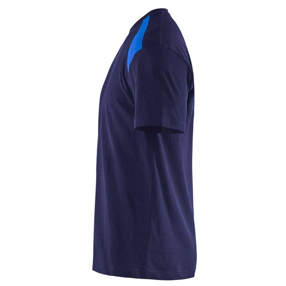 T-shirt Blaklader bicolore Marine Epaules Bleu Roi XXL - Image 4