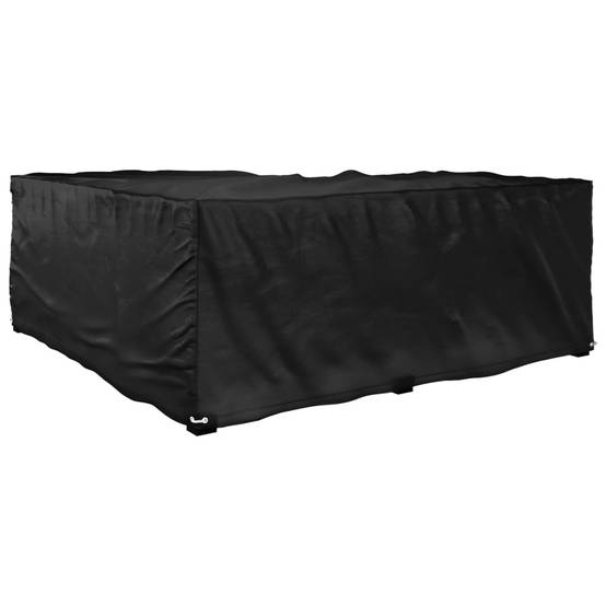 Housse pour Salon de Jardin d'Angle en L PE Imperméable Protection UV pour Canapé d'Extérieur Noir 185x185x70cm – ComfortXL Outdoor Living - Image 6