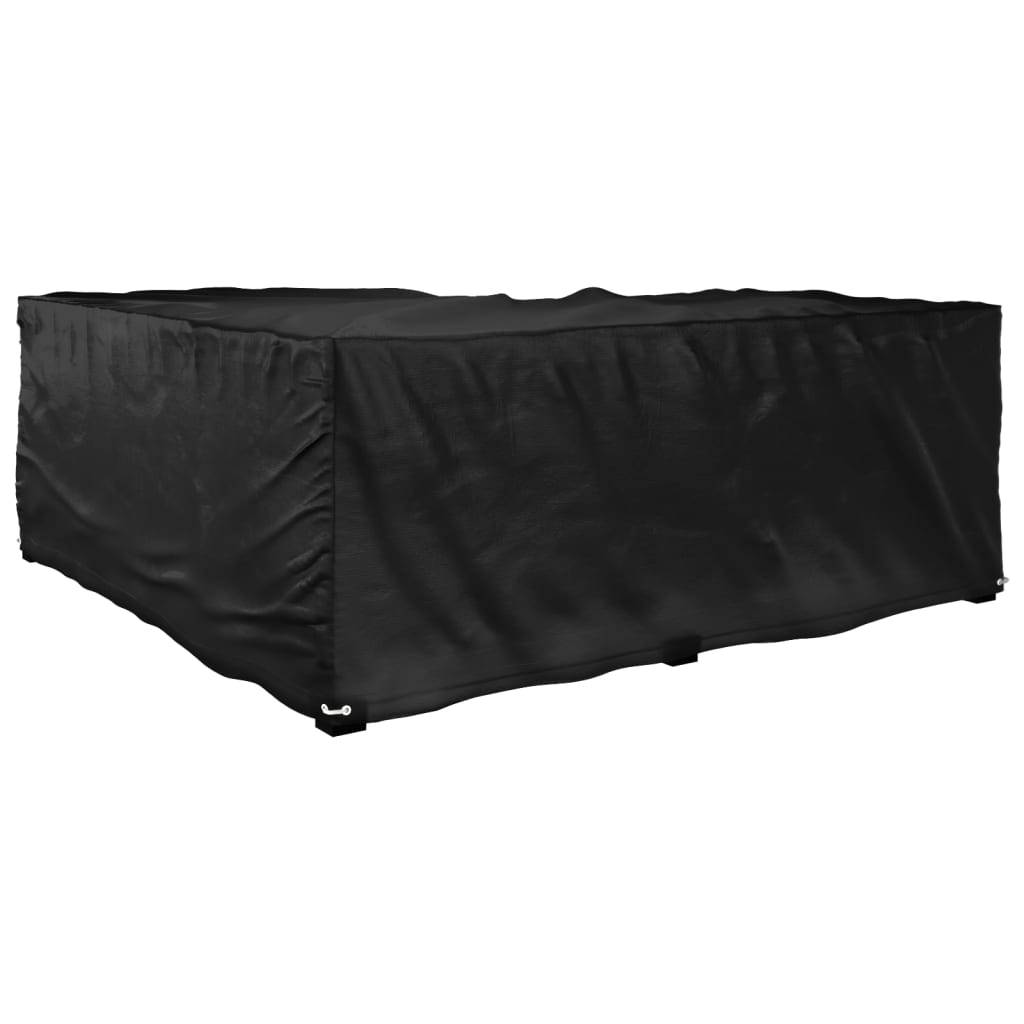 Housse pour Salon de Jardin d'Angle en L PE Imperméable Protection UV pour Canapé d'Extérieur Noir 185x185x70cm – ComfortXL Outdoor Living - Image 6