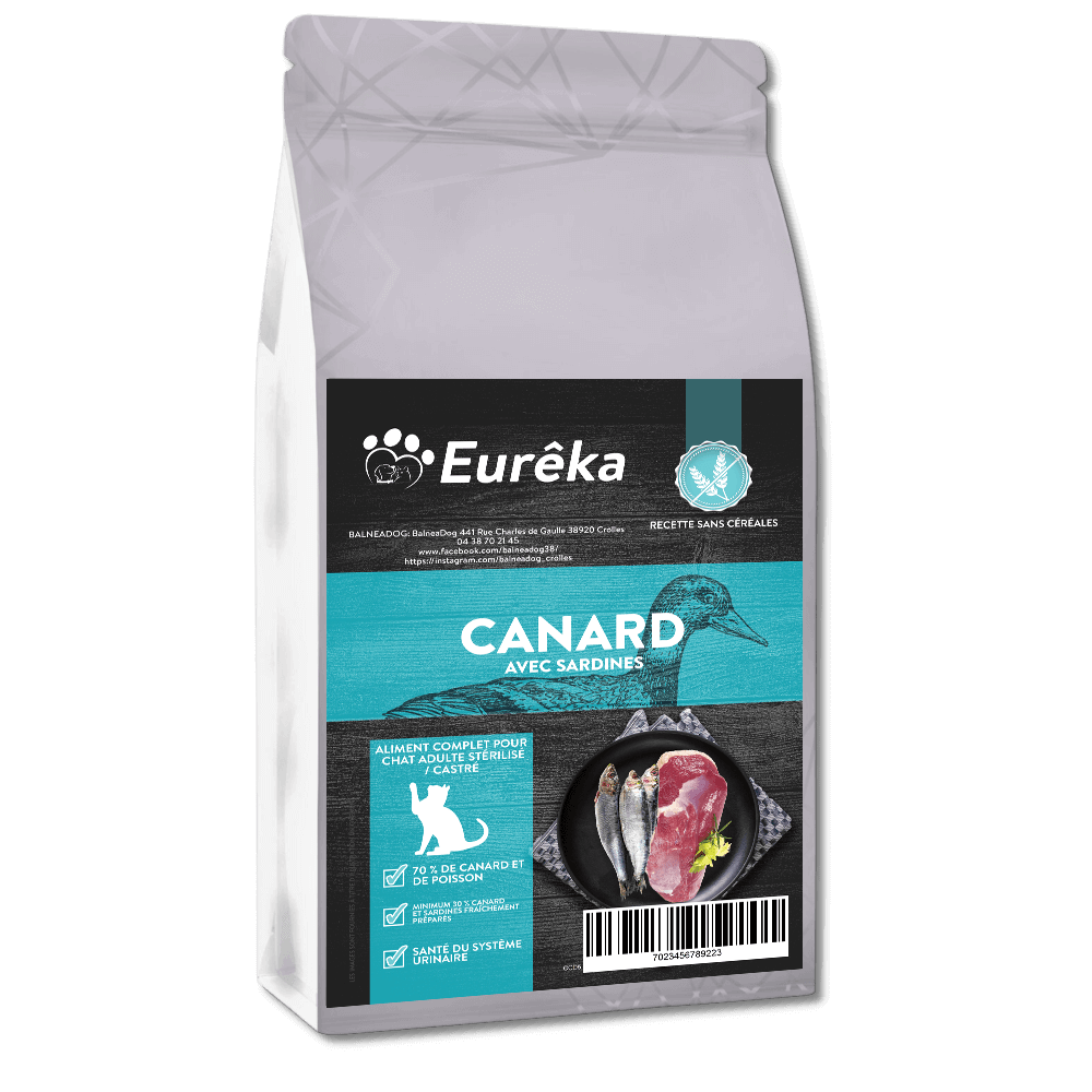 Croquettes chat adulte holistic sans céréales - Canard avec Sardines - 1.5 Kg - Image 1