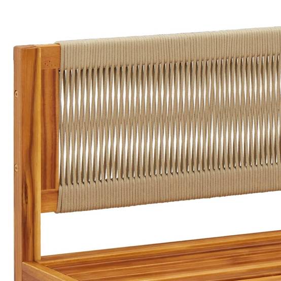 Ensemble de canapés de jardin | Canapé D'extérieur | Sofa De Jardin 4 pièces avec coussins en bois d'acacia et corde Maison Chic - Image 9