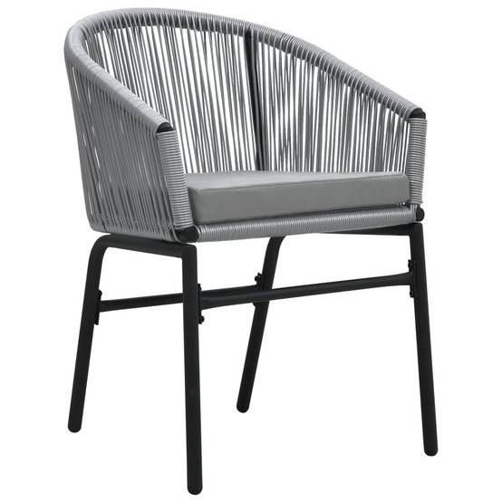 Ensemble Repas Jardin 4P Rotin PVC avec Coussins Gris – ComfortXL Outdoor Living - Image 4