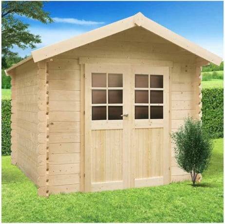 Abri de jardin GERA en bois 5,12m², Toiture Shingle rouge, Plancher Non - Image 1