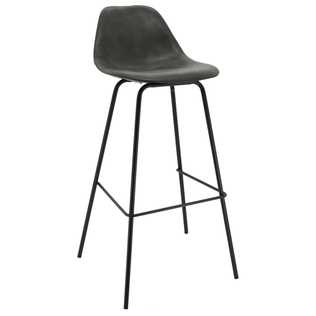 Aubry Gaspard - Tabouret de bar en polyuréthane et métal - Image 1