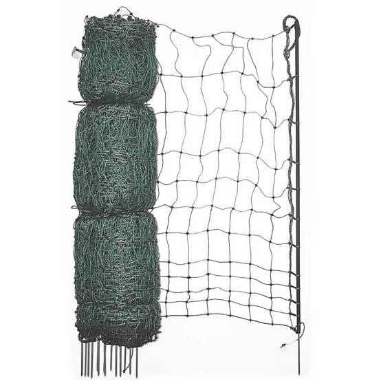 Filet enclos poules électrifiable vert hauteur 110 cm longueur 50 m - Image 1