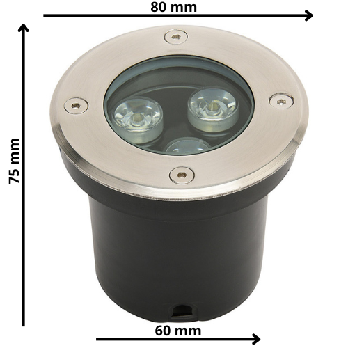Spot LED encastrable étanche 3W 300lm 4000K IP67 - Image 2