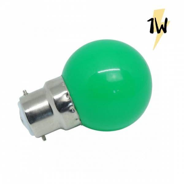 Lot de 10 Ampoules Guinguette B22 1W Multicolores et blanc chaud LED à baïonnettes plastique professionnelle - Image 6
