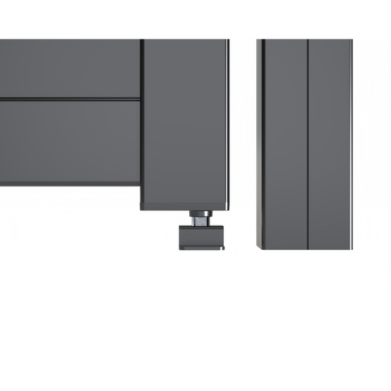 Portail battant Aluminium Plein - Largeur 4m - Hauteur 1m60 – Gris anthracite - Prêt à poser - Easy Clôture - Image 4