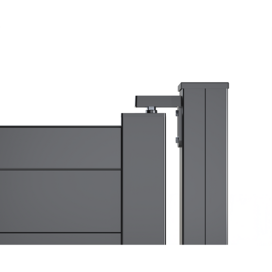 Portail battant Aluminium Plein - Largeur 4m - Hauteur 1m60 – Gris anthracite - Prêt à poser - Easy Clôture - Image 3