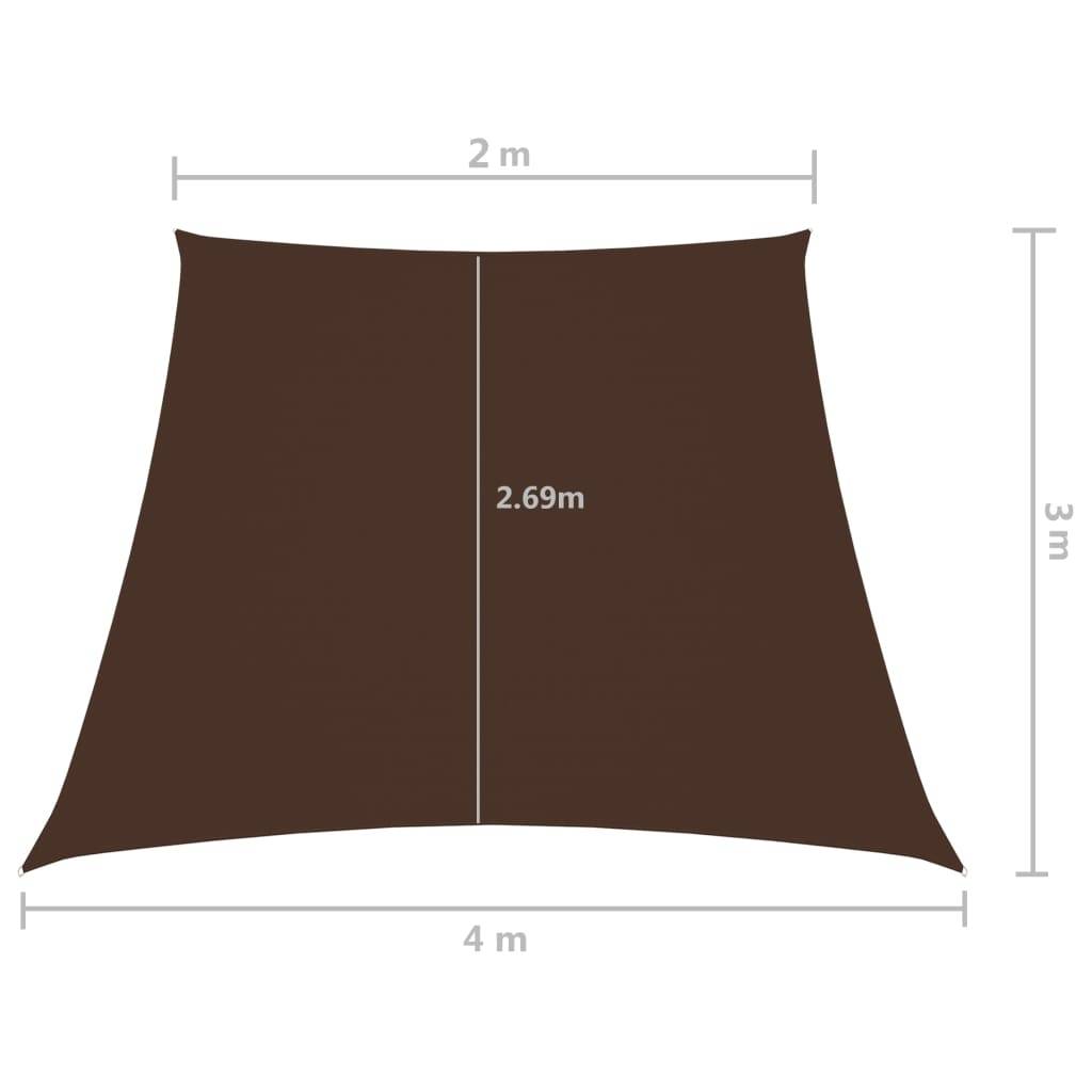 Helloshop26 - Voile toile d'ombrage parasol tissu oxford trapèze 2/4 x 3 m marron - Image 6