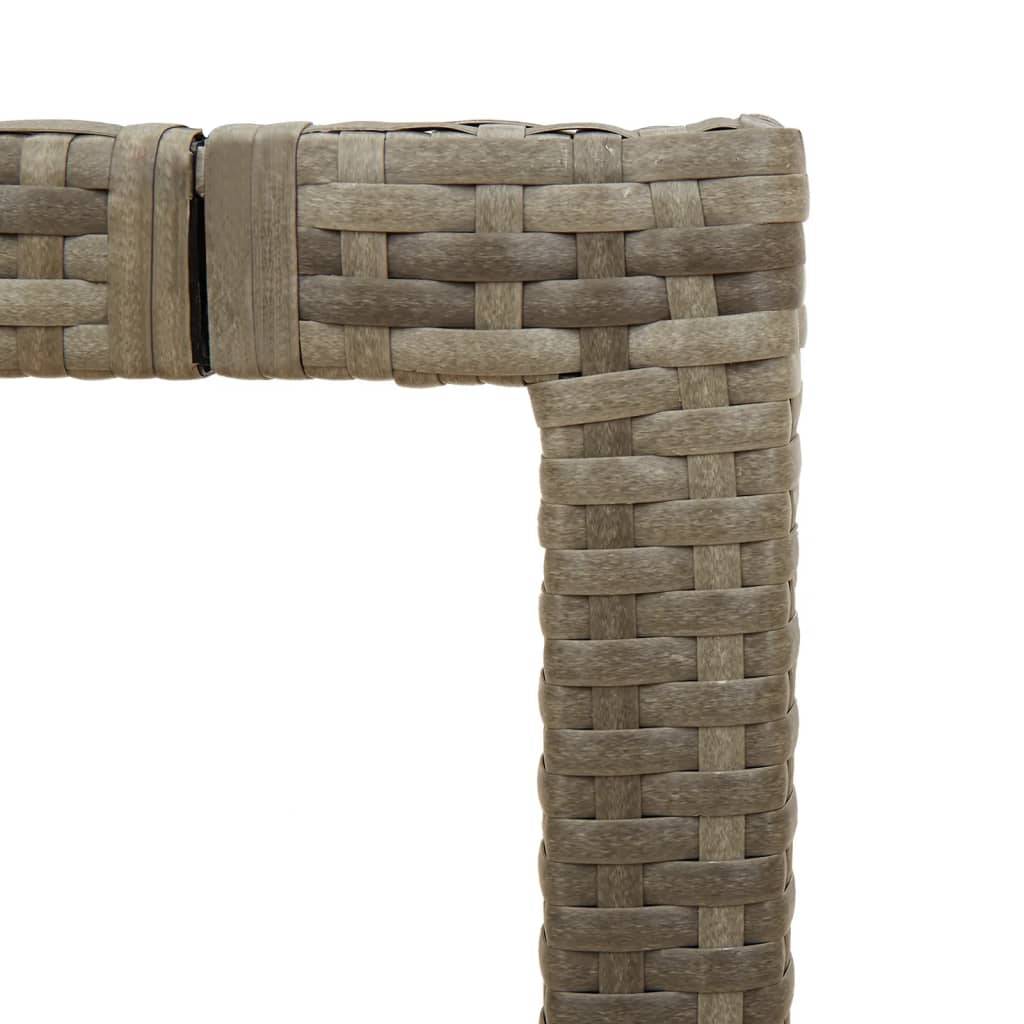 ComfortXL - Table de Jardin Grise 150 cm pour 6 Personnes, Mobilier en Résine Tressée et Plateau Verre – ComfortXL Outdoor Living - Image 9