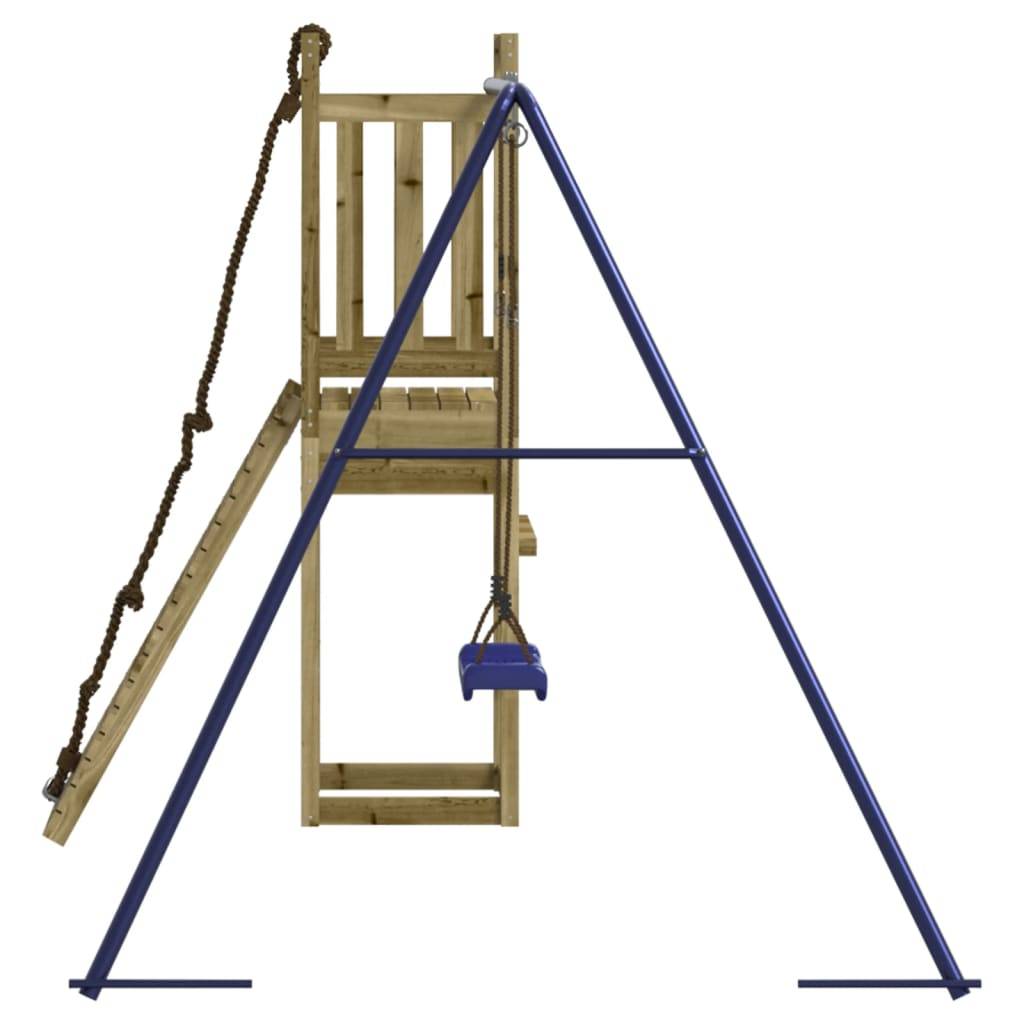 Helloshop26 - Aire de jeux d'extérieur balançoires toboggan portiques robuste jeux jardin 237 x 184 x 169 cm bois de pin imprégné - Image 4