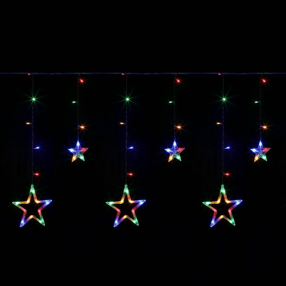 Rideaux lumineux étoilé avec LED à piles Unité Multicolore - Image 2