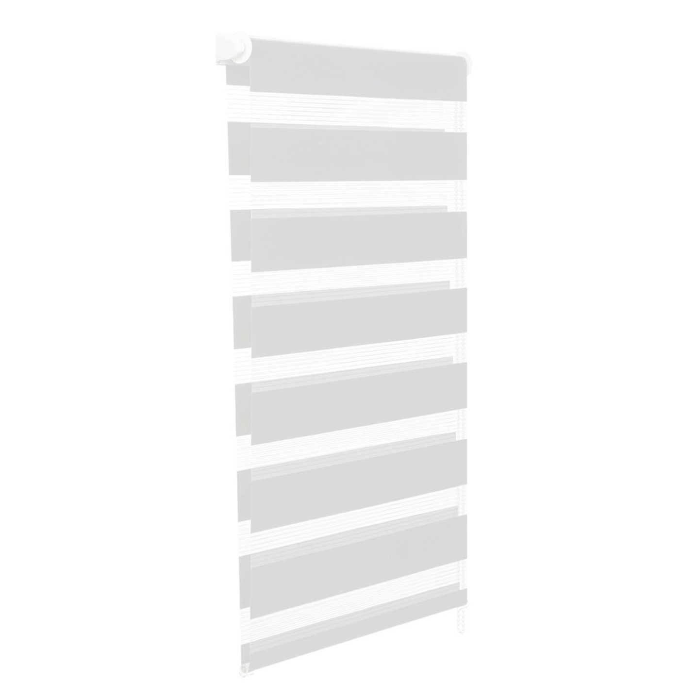 Lot de 2 stores enrouleurs zébrés jour nuit l.40 x H. max 170 CM blancs - Image 6