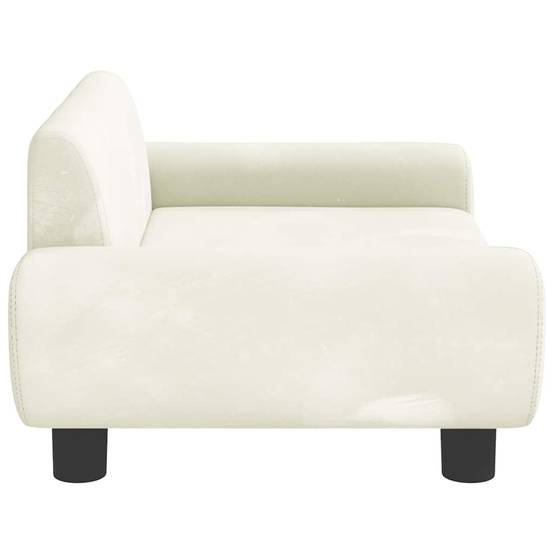 PANGIVO - Canapé pour chien velours et bois crème 70 x 45 x 33 cm - PANGIVO - Image 4