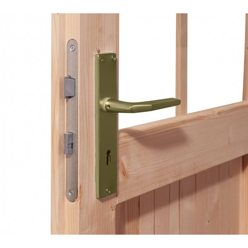 Abri de jardin adossé 4,18m² bois massif 19mm marron avec embase Karibu Bomlitz 2 - Image 5