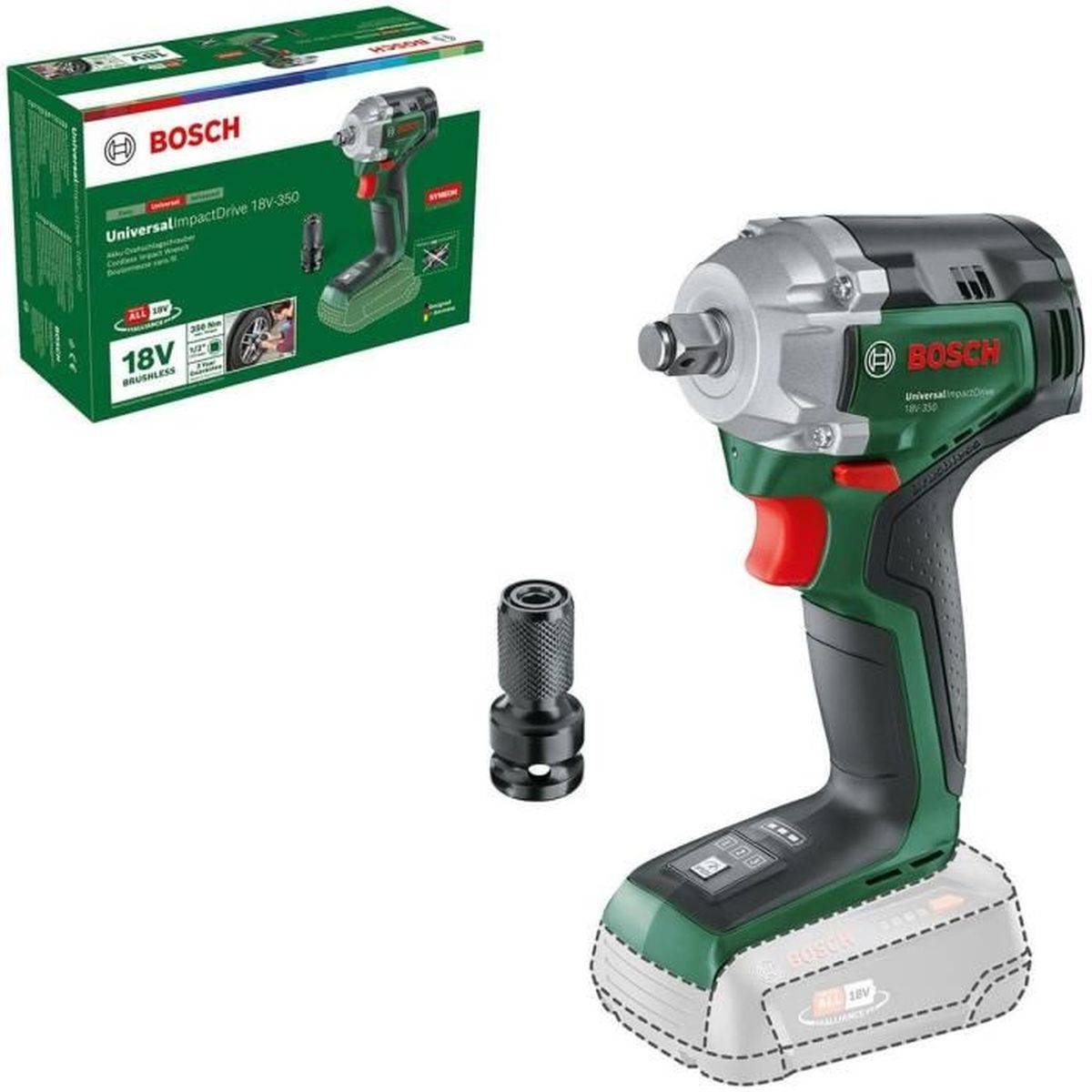 Bosch - Clé à chocs 18 V Brushless UniversalImpactDrive 18V-350 1/2" - BOSCH - Image 1