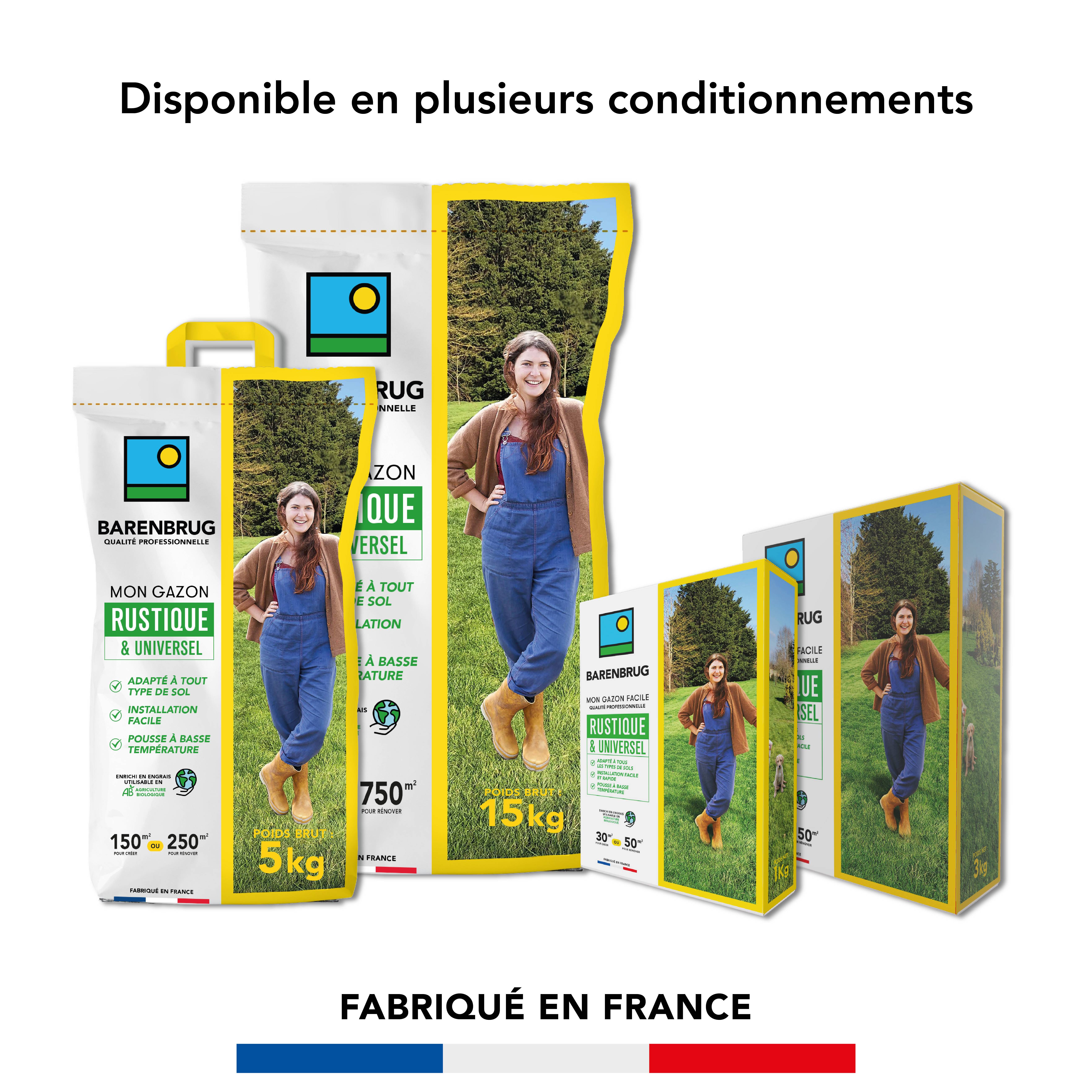 Barenbrug - Gazon Rustique & Universel - Adapté Tous Sols - Installation Facile et Rapide - Pousse à Basse Température - 1KG - BARENBRUG - Image 5