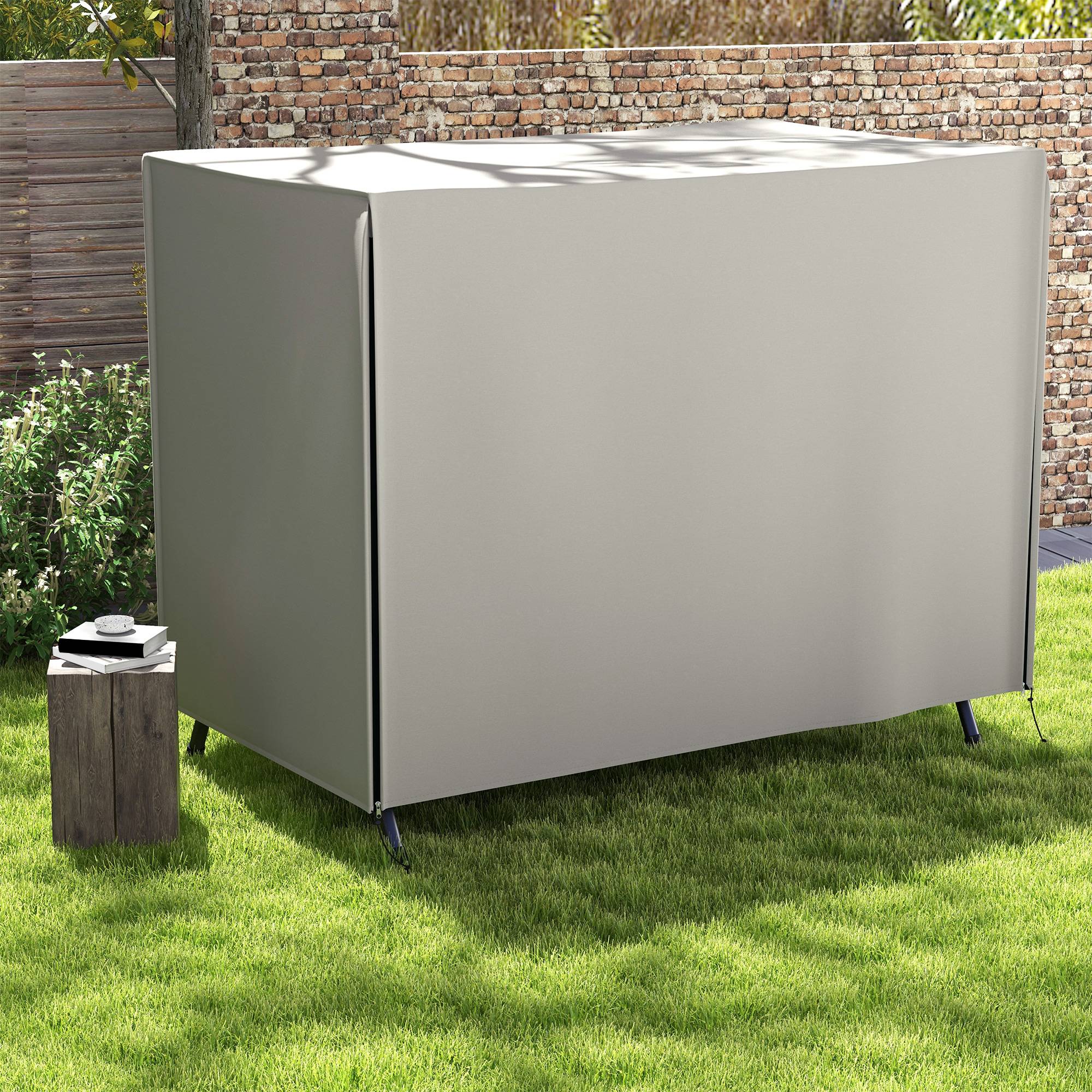 Housse de Protection Balancelle Polyester Résistant Intempéries 205x124x164cm Gris - ComfortXL Outdoor Living - Image 4