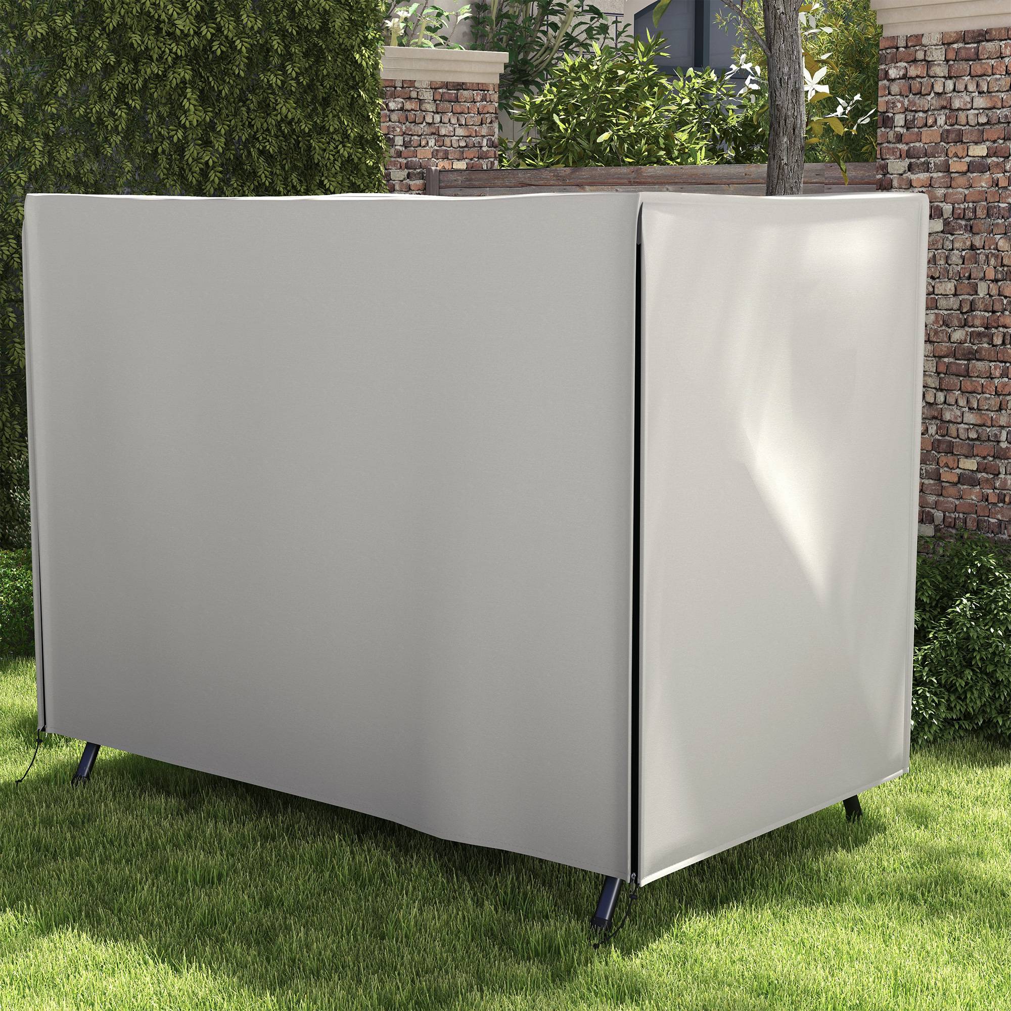 Housse de Protection Balancelle Polyester Résistant Intempéries 205x124x164cm Gris - ComfortXL Outdoor Living - Image 10