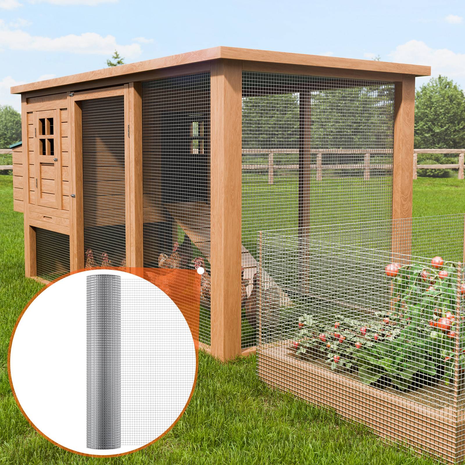 VEVOR Grillage soudé galvanisé 915mmx1524 cm, maille 12,7mm, calibre 19, clôture jardin, cages à lapins. - Image 8