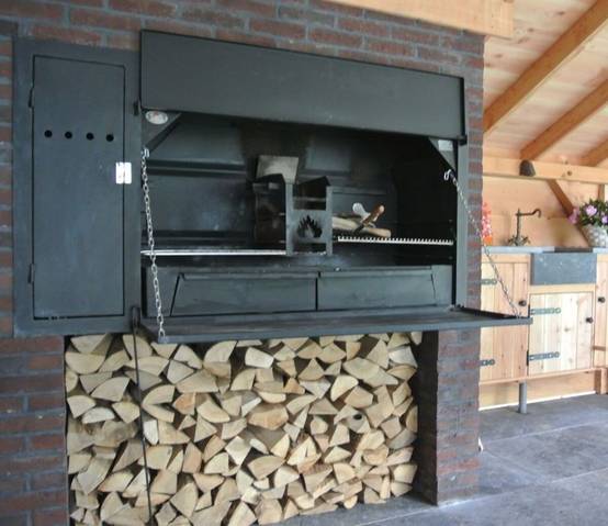 Braai – Barbecue bois encastrable BI1500XXL avec rôtissoire électrique - Image 3
