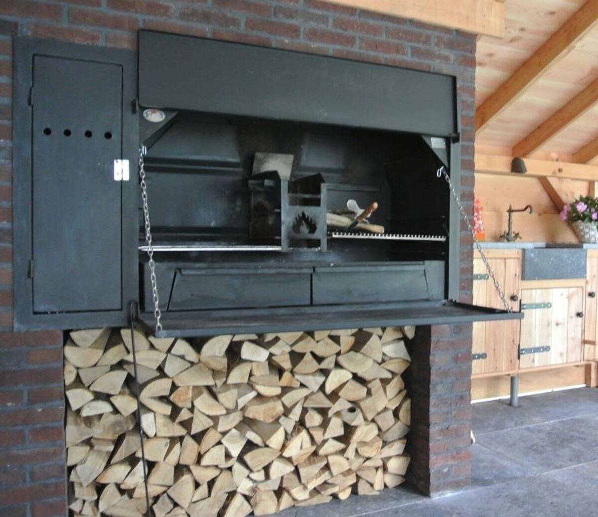 Braai – Barbecue bois encastrable BI1500XXL avec rôtissoire électrique - Image 3