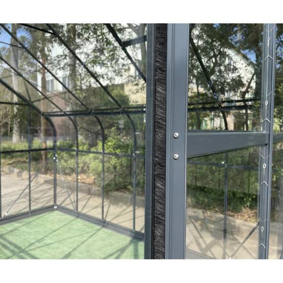 Serre de jardin 11m² en aluminium anthracite verre trempé 4mm avec embase Green Protect Comtesse - Image 6