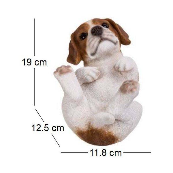 Jardindeco - Bébé Jack russel sur le dos en résine 19 cm  JardinDeco - Image 2