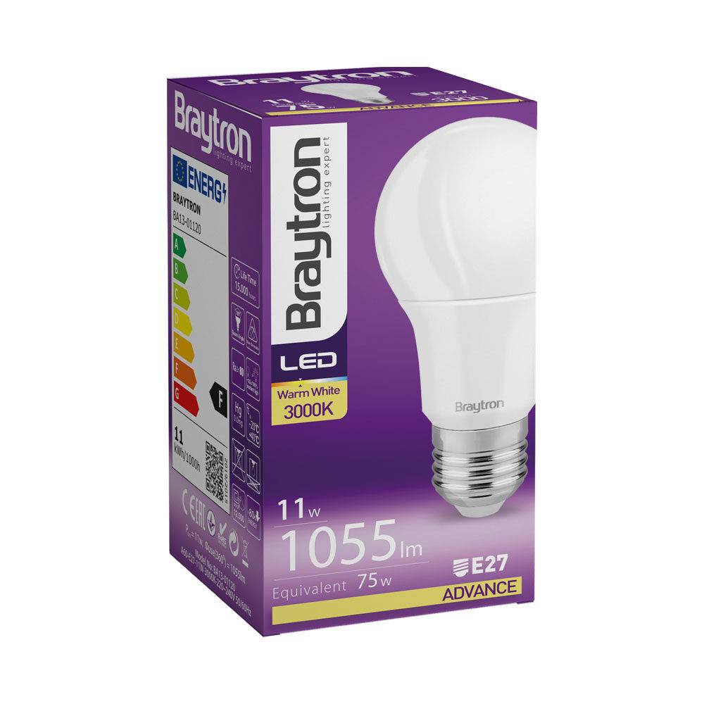 Ampoule LED Advance E27 11W A60 - 3000K, 1055 lm, Équivalent 75W - Image 3
