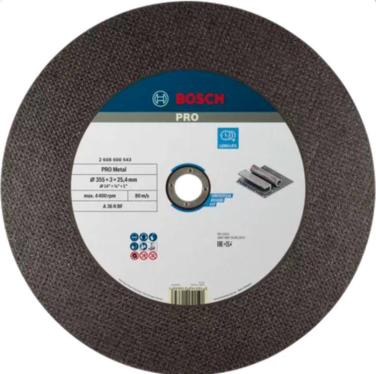 Bosch - Disque à tronçonner métaux 355x3x25,4mm - BOSCH - 2608600543 - Image 1