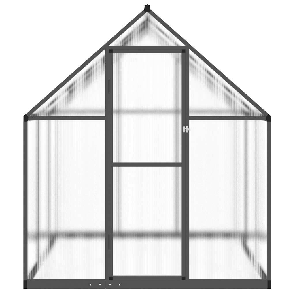 Serre de jardin 2.86m² - Serre de culture avec cadre de base anthracite 169x169x195 cm aluminium MAISON CHIC - Image 3