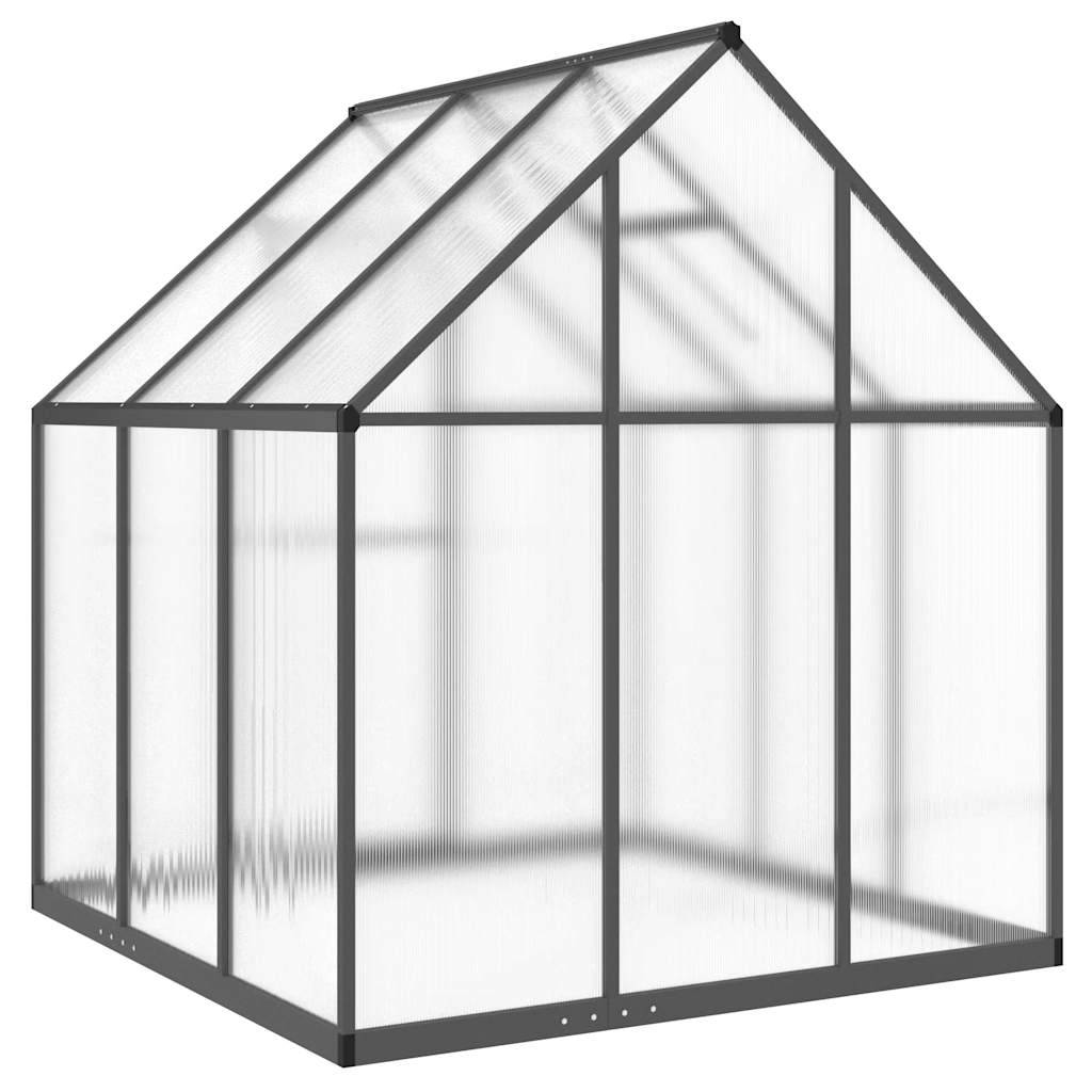 Serre de jardin 2.86m² - Serre de culture avec cadre de base anthracite 169x169x195 cm aluminium MAISON CHIC - Image 5