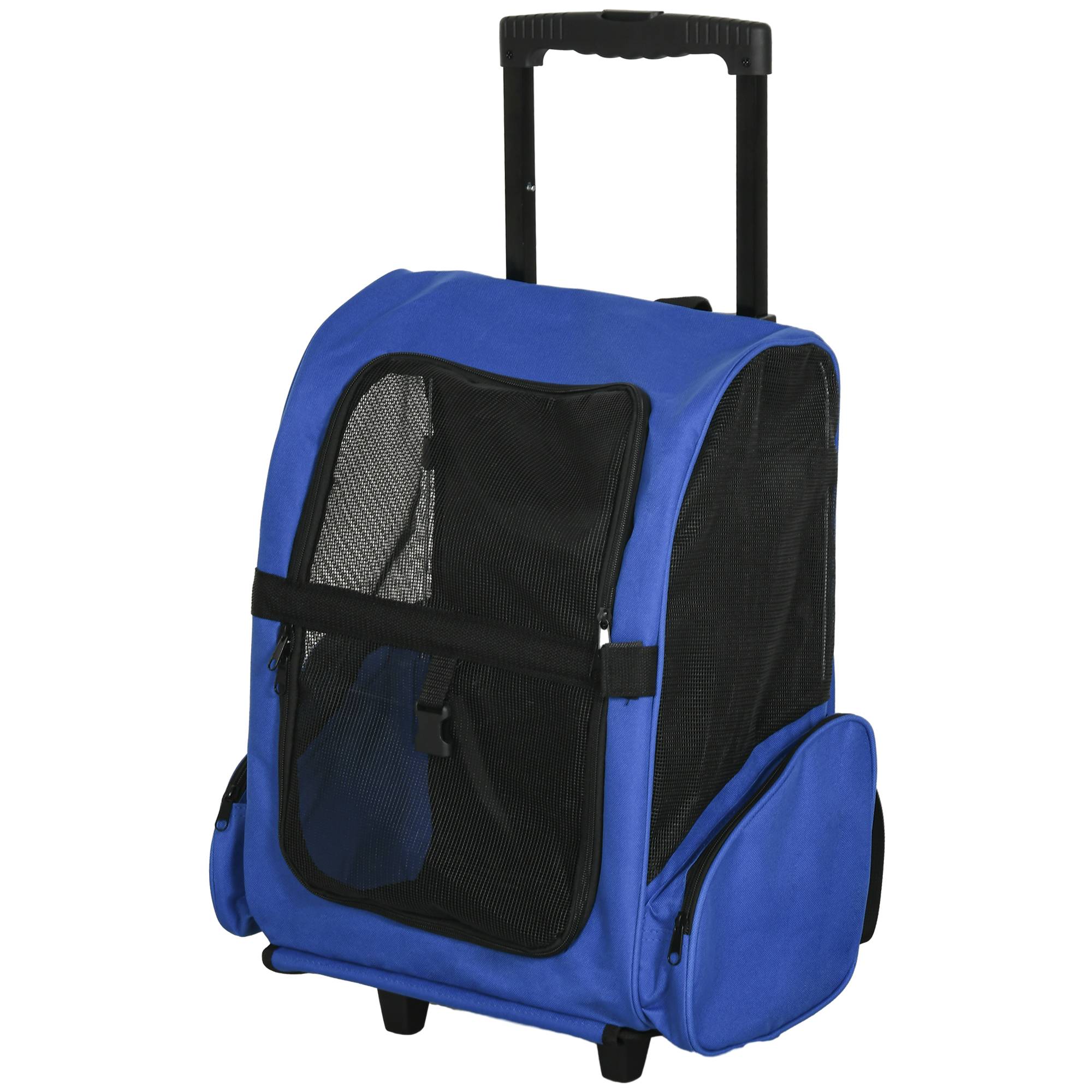 Sac de transport 2 en 1 pour chien chat tissu Oxford poussette chariot 42x25x55 cm Bleu - ComfortXL Outdoor Living - Image 2