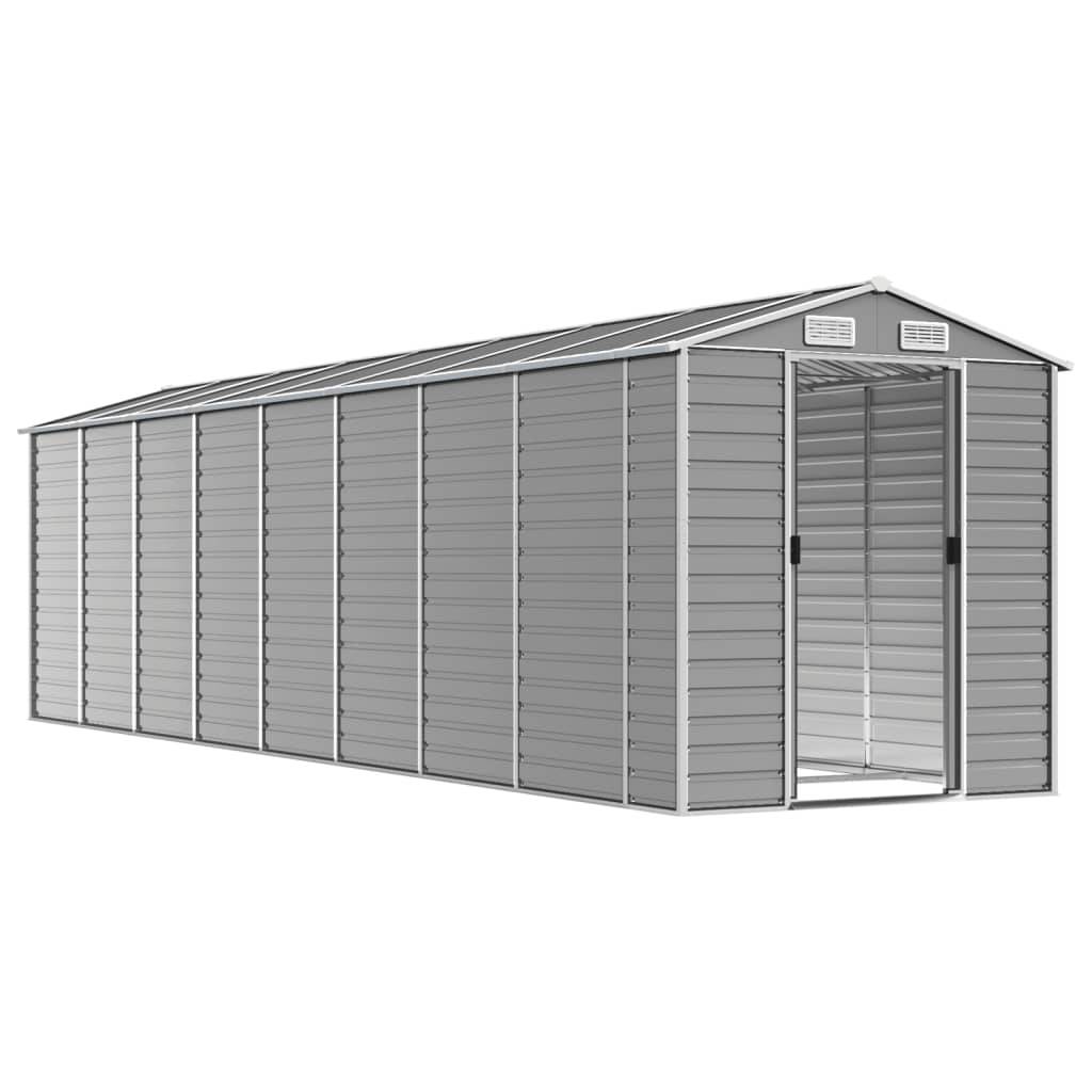 Vidaxl - Abri de jardin gris clair 191 x 725 x 198 cm en acier galvanisé vidaXL 3188249 - Image 9