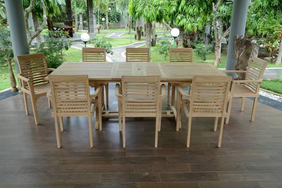 Salon de jardin en teck massif Kingston, 8 places - TECK'Attitude - Image 3