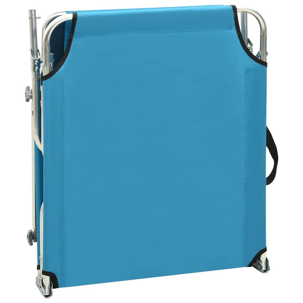 ComfortXL - Transat Aluminium Pliable Pare-Soleil Bleu – ComfortXL Outdoor Living - Image 6