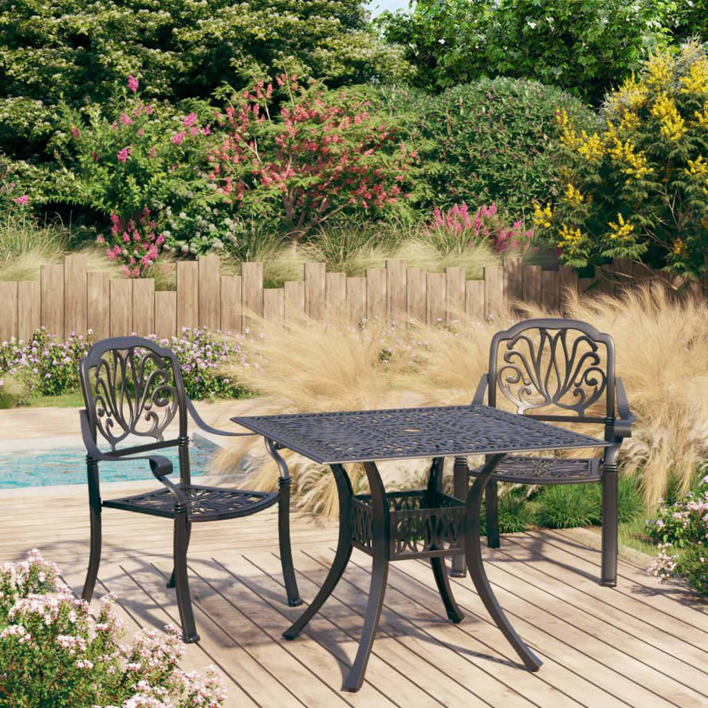 Vidaxl - Ensemble de bistro 3 pcs Aluminium coulé Noir vidaXL 3070578 - Image 1