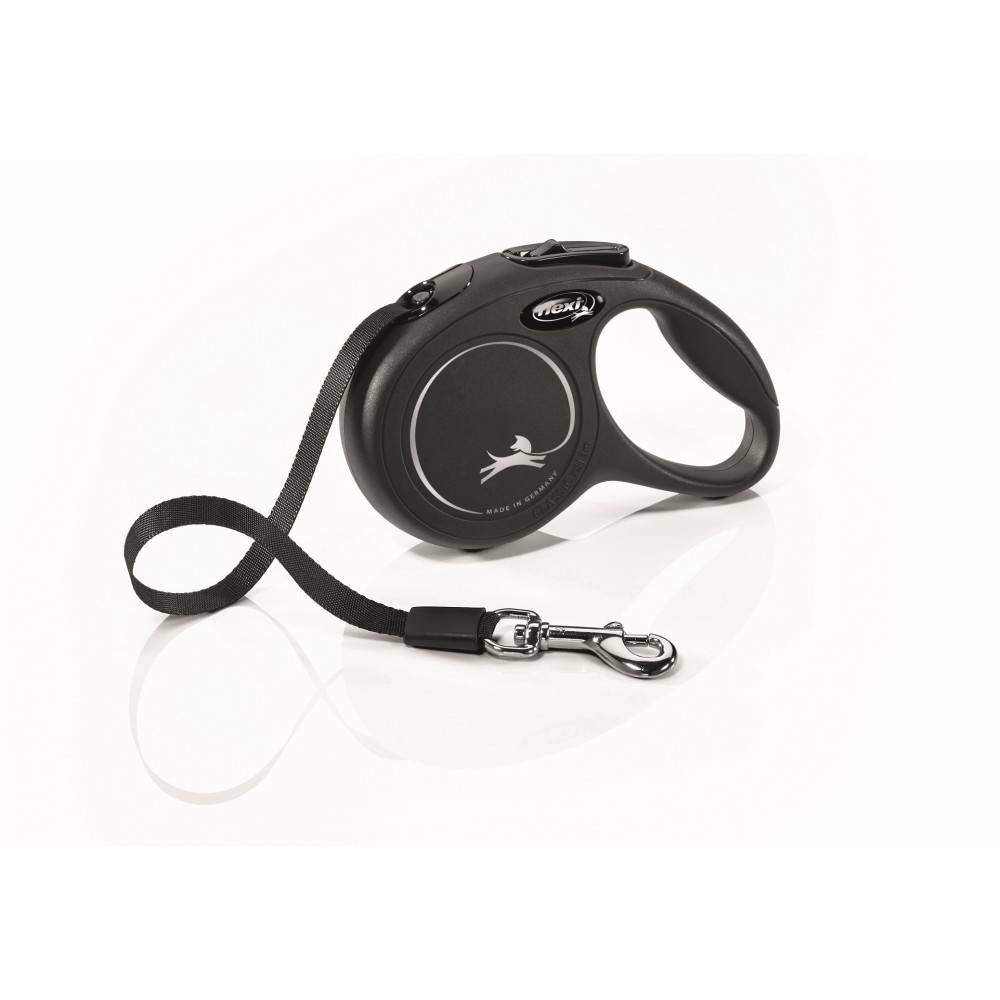 Flexi - FLEXI - Laisse Flexi Classic sangle XS 3 m noire chiens jusqu'à 12 Kg - Image 1