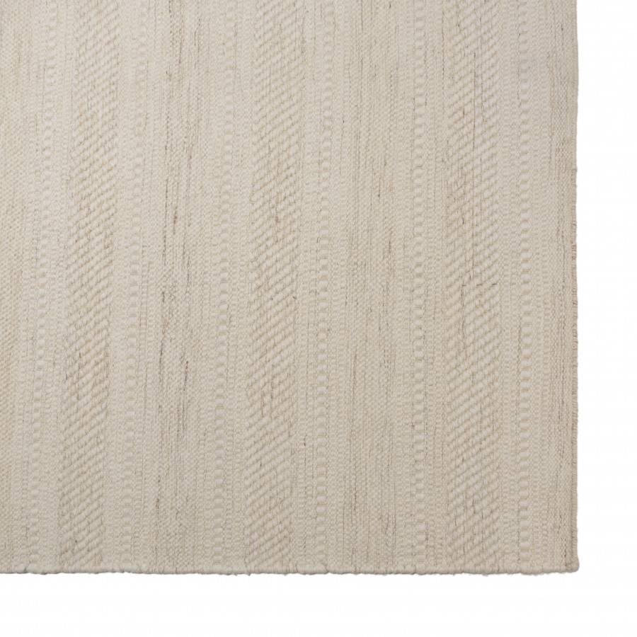 Macabane - CHARLES - Tapis rectangulaire 160x230cm laine texturée nuances de beige - Image 4