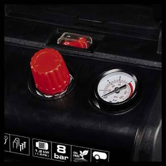 Einhell - Compresseur mobile TC-AC 190/6/8 OF Set - Réservoir à air comprimé 6 litres - jusqu'à 8 bar Einhell - Image 3