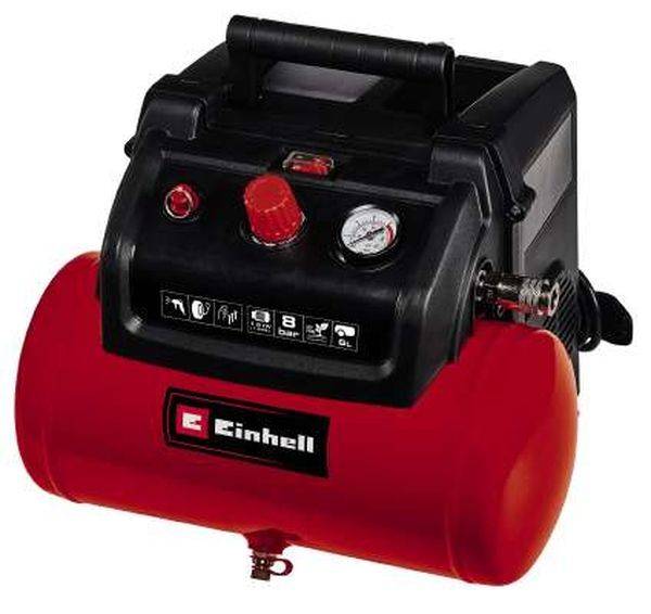 Einhell - Compresseur mobile TC-AC 190/6/8 OF Set - Réservoir à air comprimé 6 litres - jusqu'à 8 bar Einhell