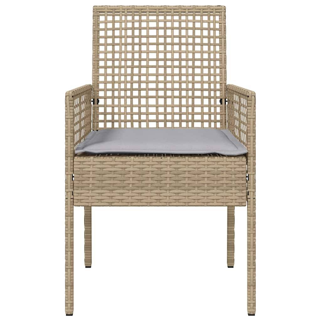 Prolenta Premium - Chaises de jardin rotin beige  55 x 53 x 85 cm  - Prolenta premium p373.8 - Image 4