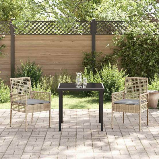 Prolenta Premium - Chaises de jardin rotin beige 55 x 53 x 85 cm - Prolenta premium p373.8 - Image 2