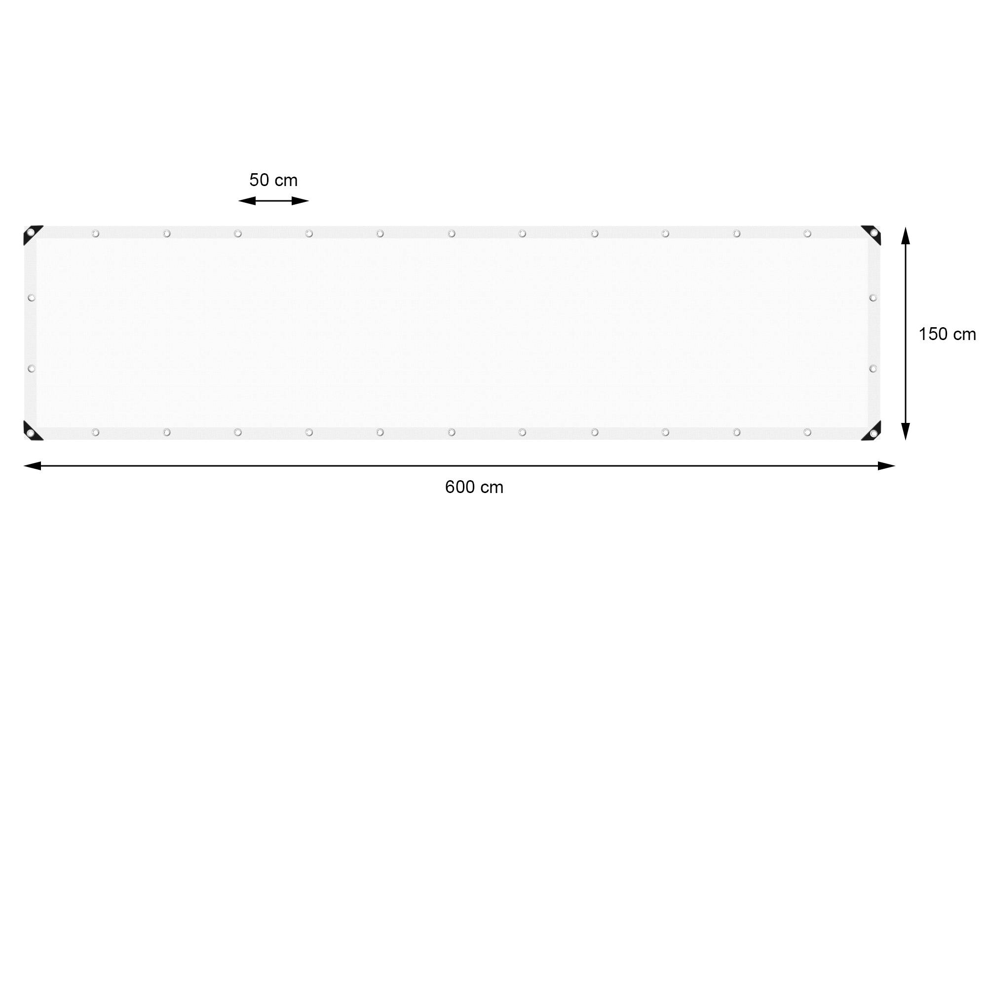 Bâche de Protection Imperméable à l'Eau avec Oeillets - 1,5x6 m 9m² 180g/m² - Polyéthylène PE Blanc - Résistant à la Moisissure - Image 5