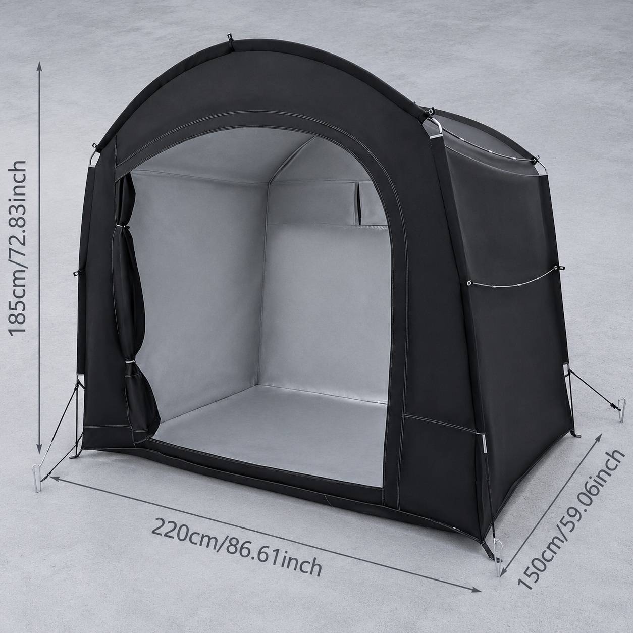 Tente de rangement portable extérieur pour vélos imperméable anti poussière protection uv polyvalent - Image 5