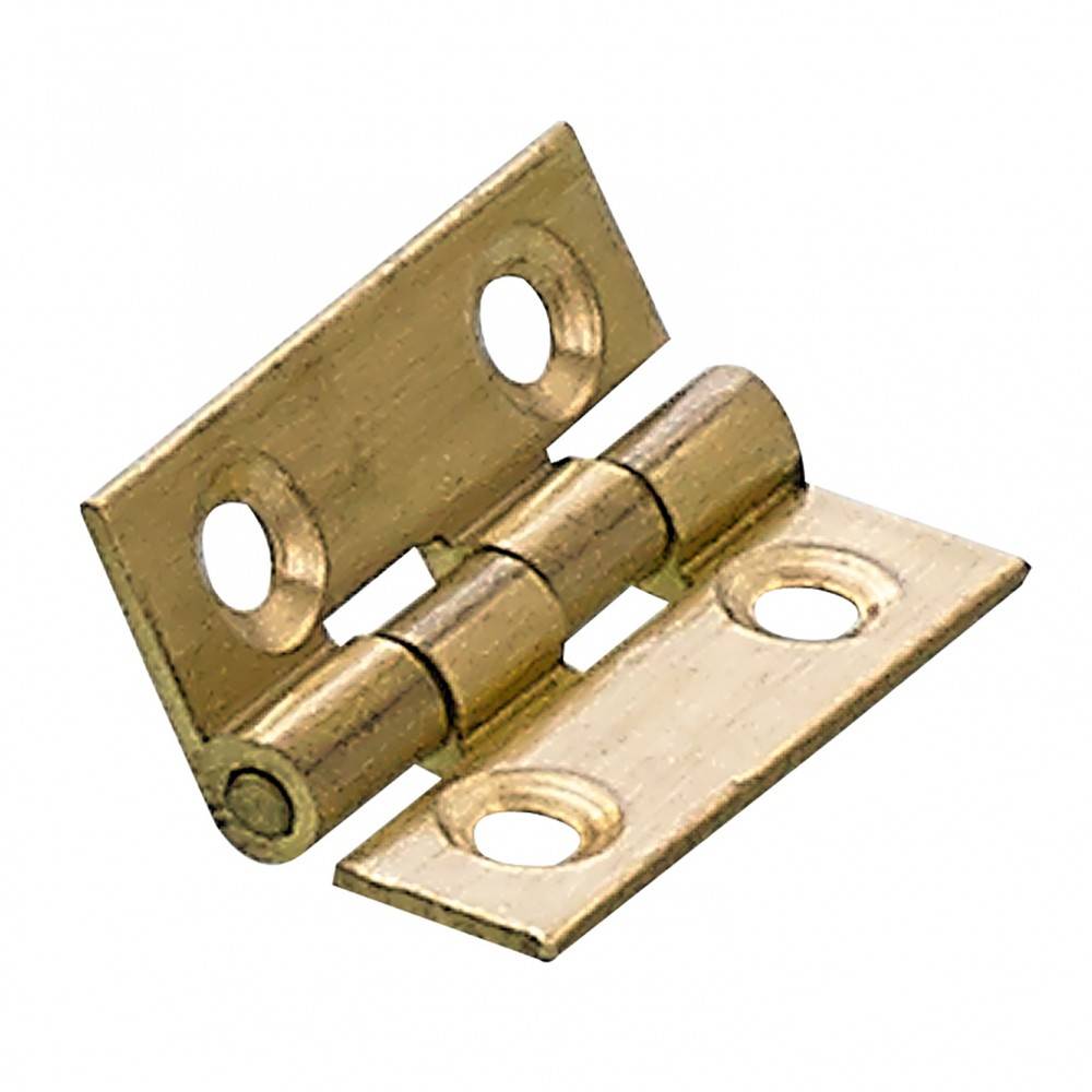 Lot de 2 charnières universelles laiton pour meuble, L.25 x l.19 mm - Image 1
