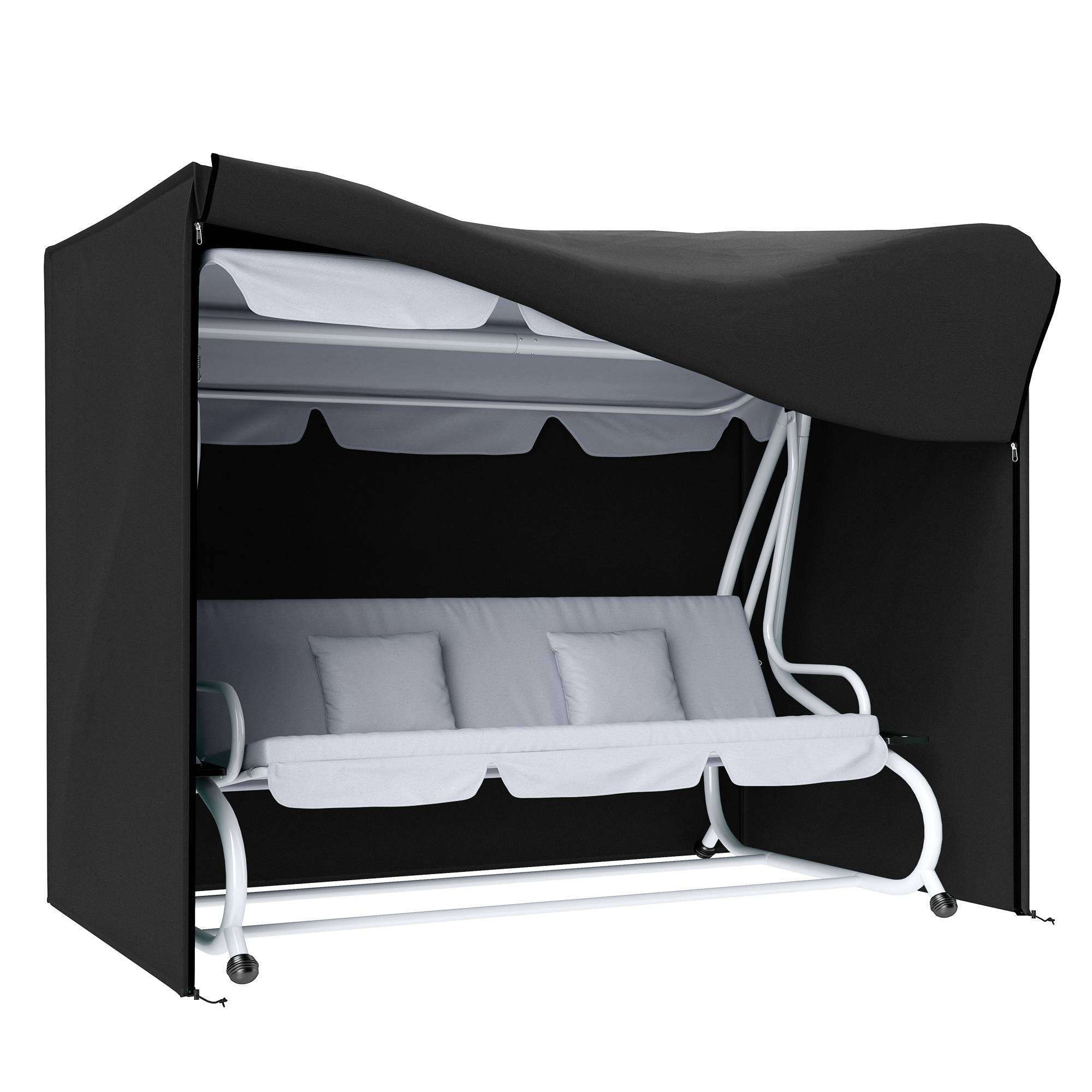 Housse de Protection Balancelle Oxford Jardin Imperméable 220x125x172cm Noir - ComfortXL Outdoor Living