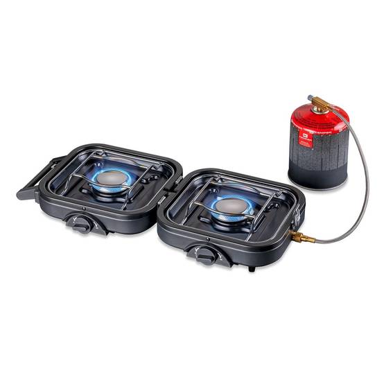 Réchaud gaz 2 feux 4600W pliable + 2 Cartouches de gaz KEMPER - Image 6