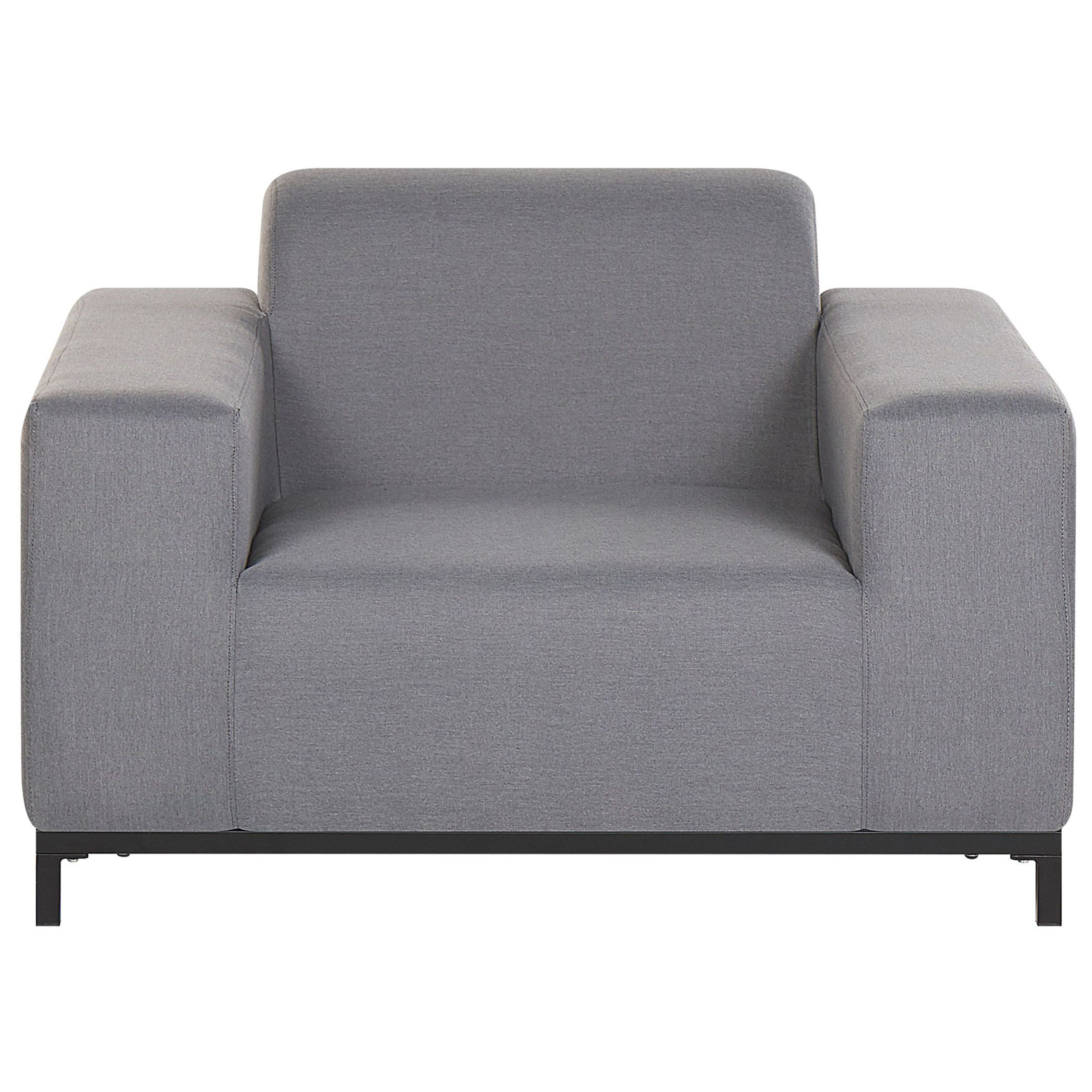 Beliani - Fauteuil Tissu Gris ROVIGO - Beliani - Image 3